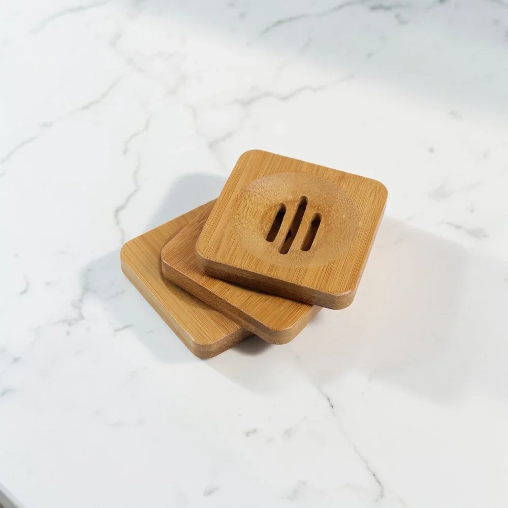 Set Of 3 Eco Friendly Natural Bamboo Soap Holder